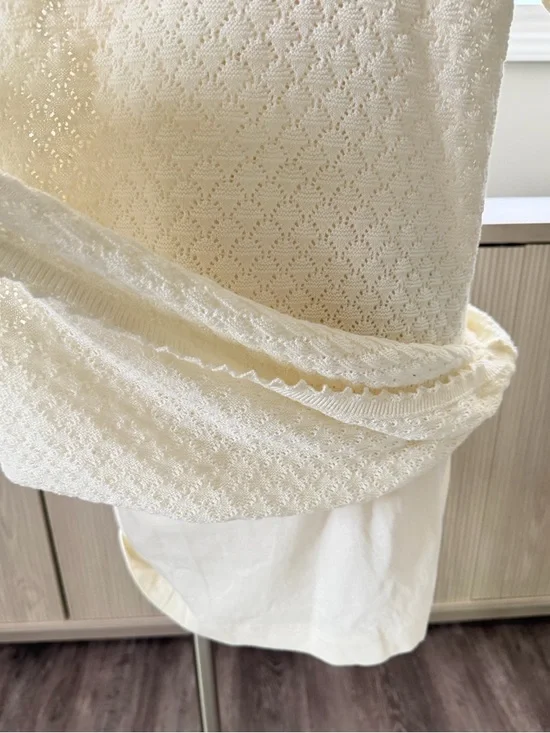 NWT Gap Knit Dress - Pointelle, Linen Blend, Tank Slip, Lined, L Tall - Picture 7 of 13